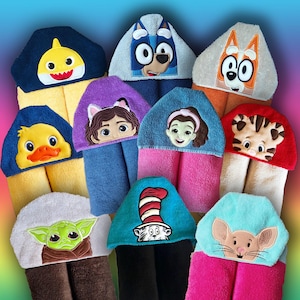 Personalized Kids Hooded Towel: 100% Cotton