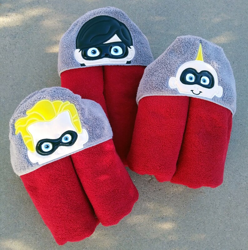 Incredible Hooded Towel / Character Hooded Towel / Custom Kids Etsy