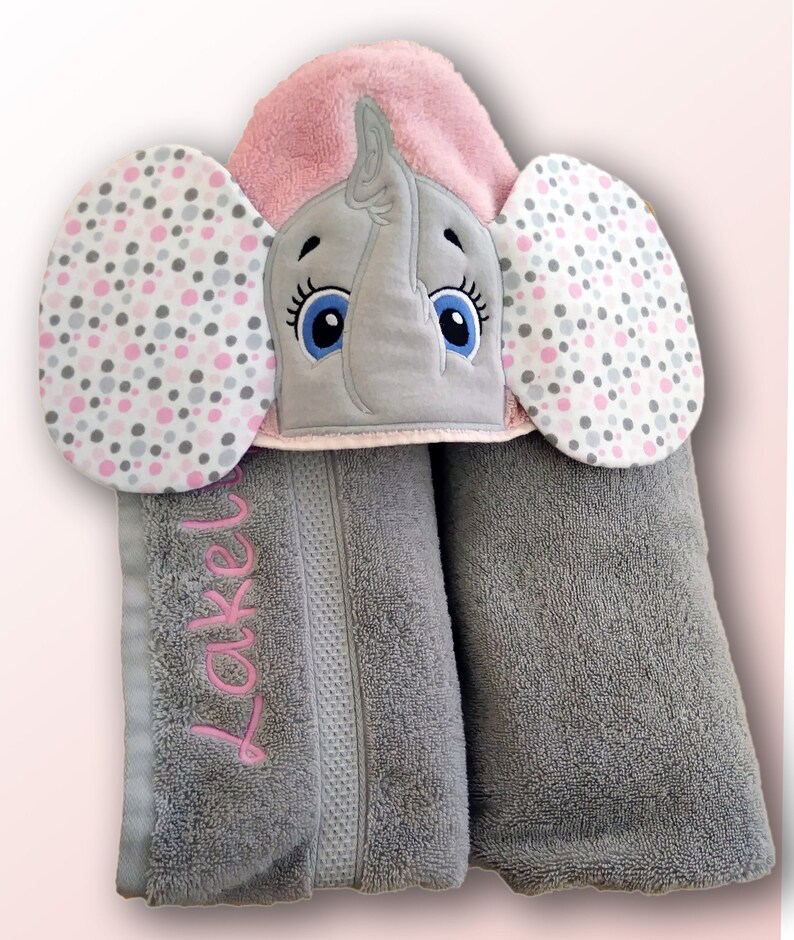 Girl Elephant Hooded Towel / Elephant Hooded Towel/ Character Etsy