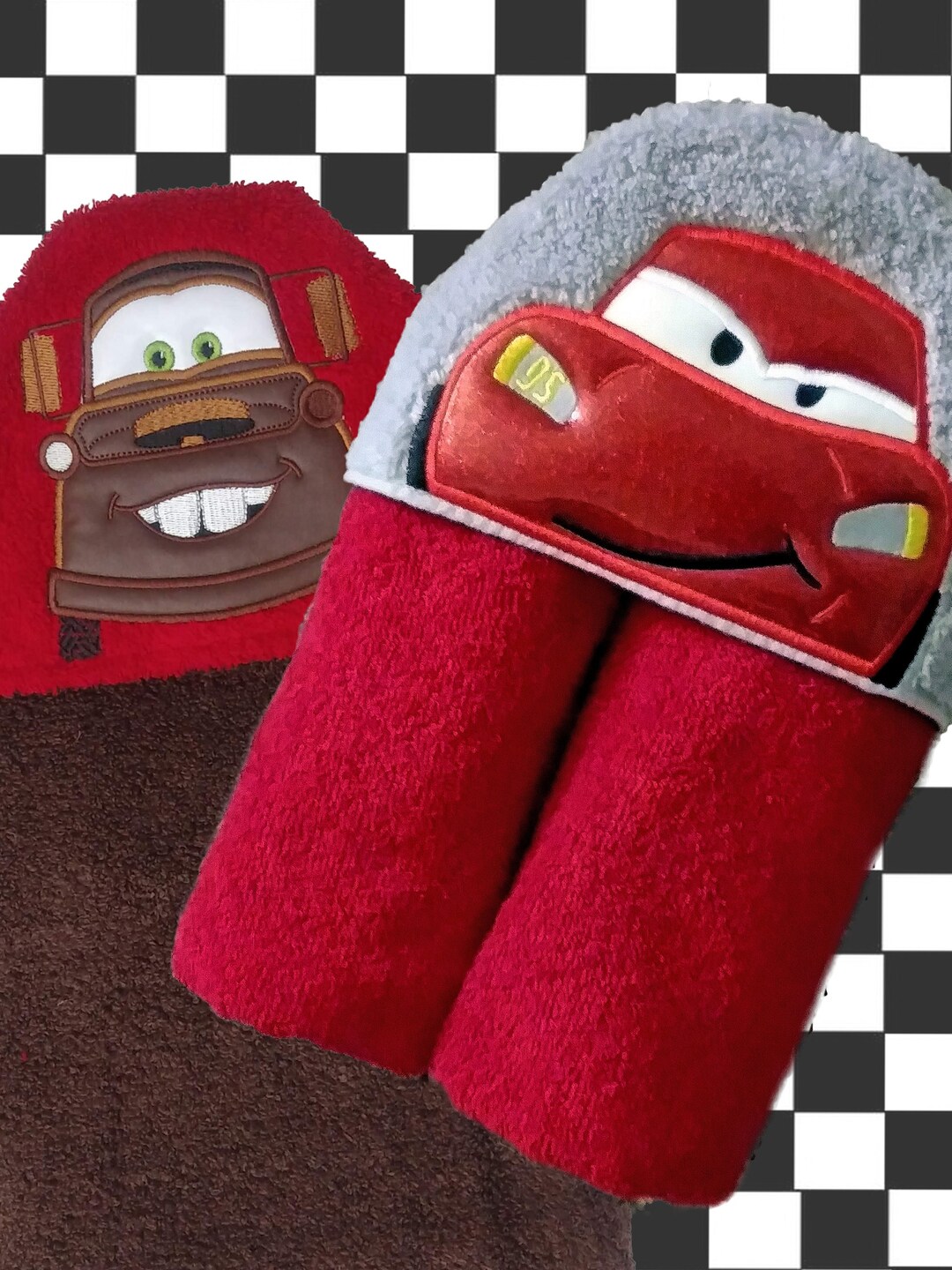Red Car Hooded Towel/ Car Towel / Tow Truck Towel Etsy
