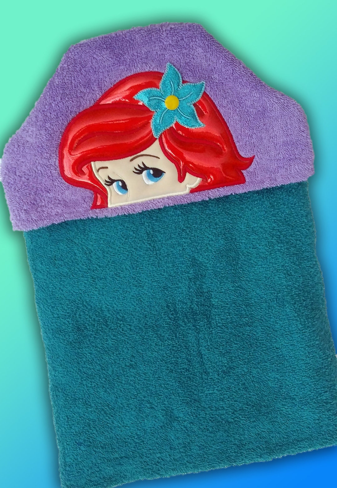 Mermaid Hooded Towel / Mermaid Towel / Princess Towel Etsy