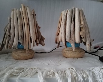 bedside lamp, driftwood lamp table lamp