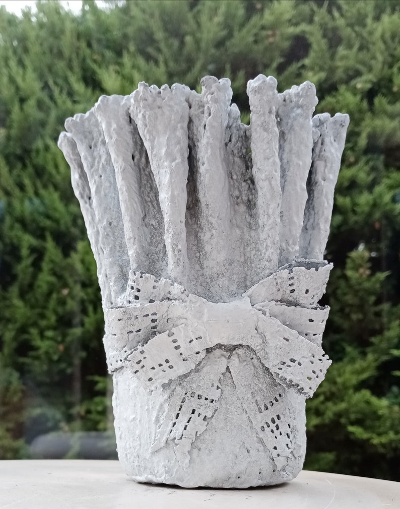 small white vase
