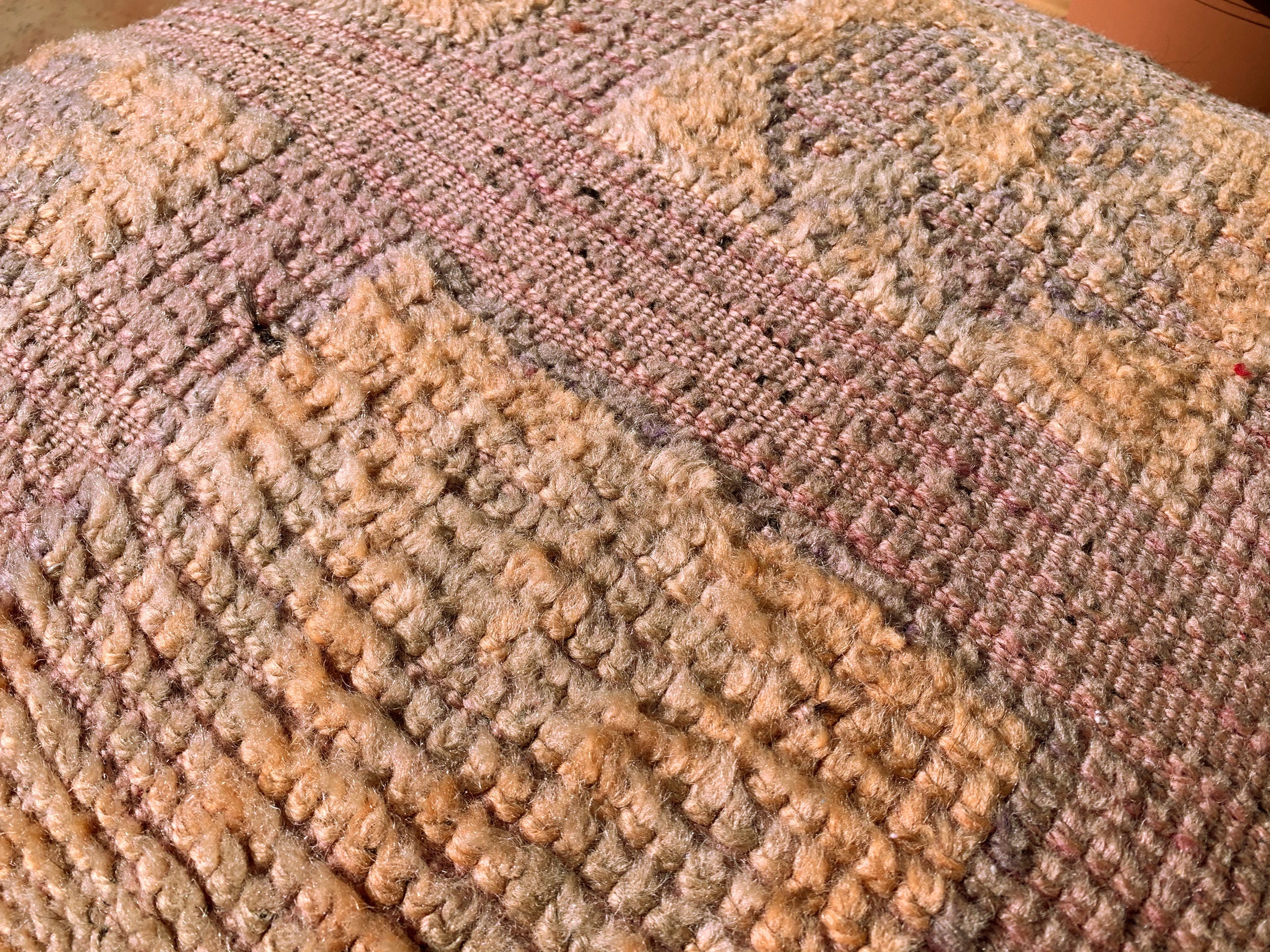 Vintage Berber Puf Marroquí Kilim Boujad Piso Almohada Lana | Etsy