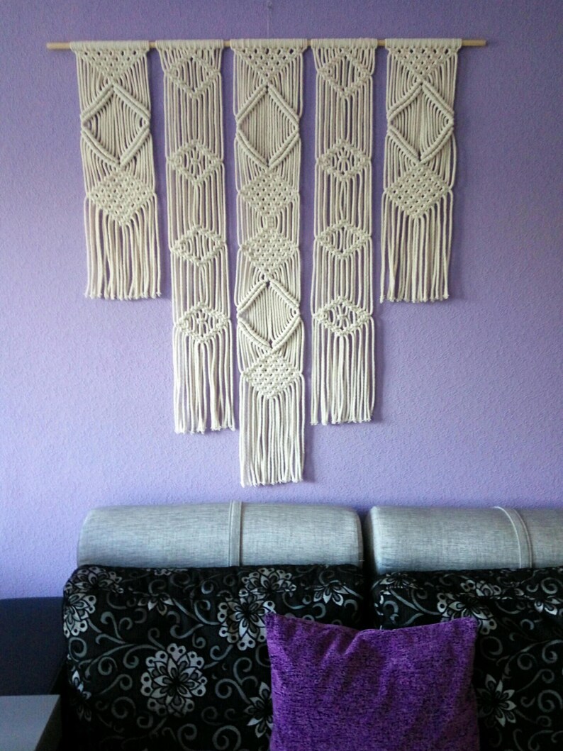 Macrame Wall Hanging Tapestry Woven Wall Hanging Bohemian Etsy