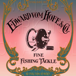Vintage Edward Vom Hofe Fishing Tackle, New York USA Canvas Print