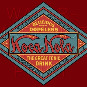 Vintage &quot;Koca Nola&quot; Company Atlanta GA Beverage Label Canvas Print