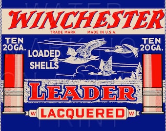 Custom Winchester 20 Gauge Shotgun Shell Label Canvas Print