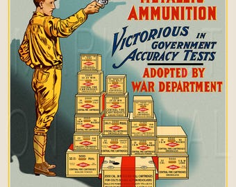 Custom Western Metallic Ammunition Cartridges Shell Canvas Print