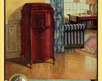 Reproduced vintage Victor Victrola Talking Machine Canvas Print