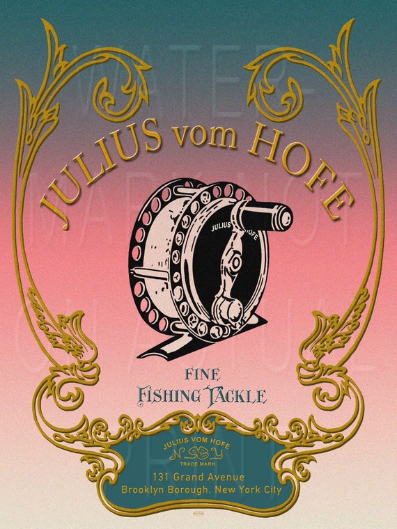 Vintage Julius Vom Hofe Fishing Tackle, New York USA Canvas Print