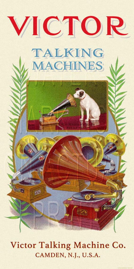 FL sign Canvas Print Reproduced Vintage Florida Talking Machine Co Jacksonville