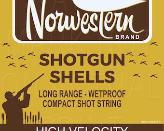 Reproduced vintage Nor Western High Velocity Shotgun Shell Box Label Canvas Print