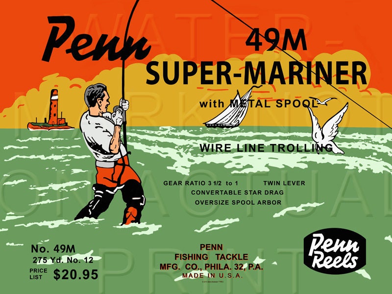 Penn No. 49M Super Mariner Big Game Reel Vintage