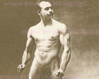 Antique Victorian Homo Erotic Kinky Athletic Gentleman With An Excellent Moustache Gay BDSM  5x7 Greeting Card