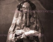 Ethereal Vintage Photo Of A Gypsy Fortune Teller Machine Automaton Phantasmagorical 5x7 Greeting Card