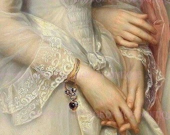 Lovely Romantic Victorian Painting Detail Of An Affectionate Lesbian Couple  LGBTQ Valentine Civil Partnership  5x7 Greeting Card