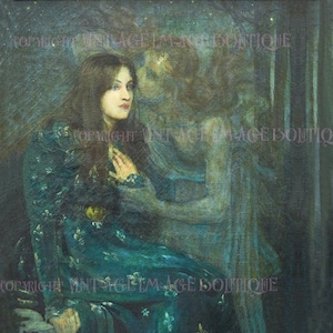 Late Victorian Pre Raphaelite Inspired Portrait Of A Young Woman Mourning The Loss Of Her Beloved 5x7 Greeting Card