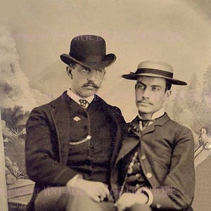 Encantadora pareja gay antigua boda sociedad civil boda 5 x 7 tarjeta de felicitación