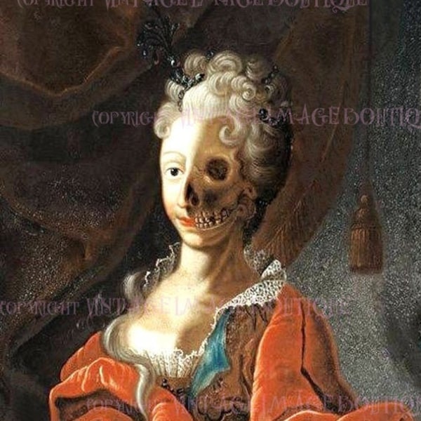 Beautiful Antique 16th Century Italian Vanitas Memento Mori Portrait Of A Woman Mourning 5x7 Greeting Card