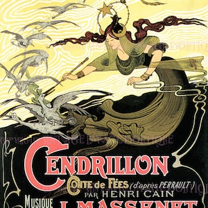 Preciosa ópera victoriana antigua, Cendrillon también conocida como Cenicienta / Entretenimiento musical 5x7 Tarjeta de felicitación