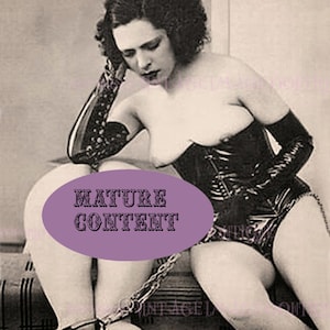 Antique 1930's Erotic Lesbian Spanking Kinky 5x7 Greeting Card image 1