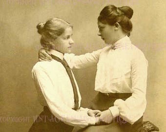 Lovely Antique Victorian Lesbian Couple Wedding Civil Partnership Wedding 5x7 Greeting Card