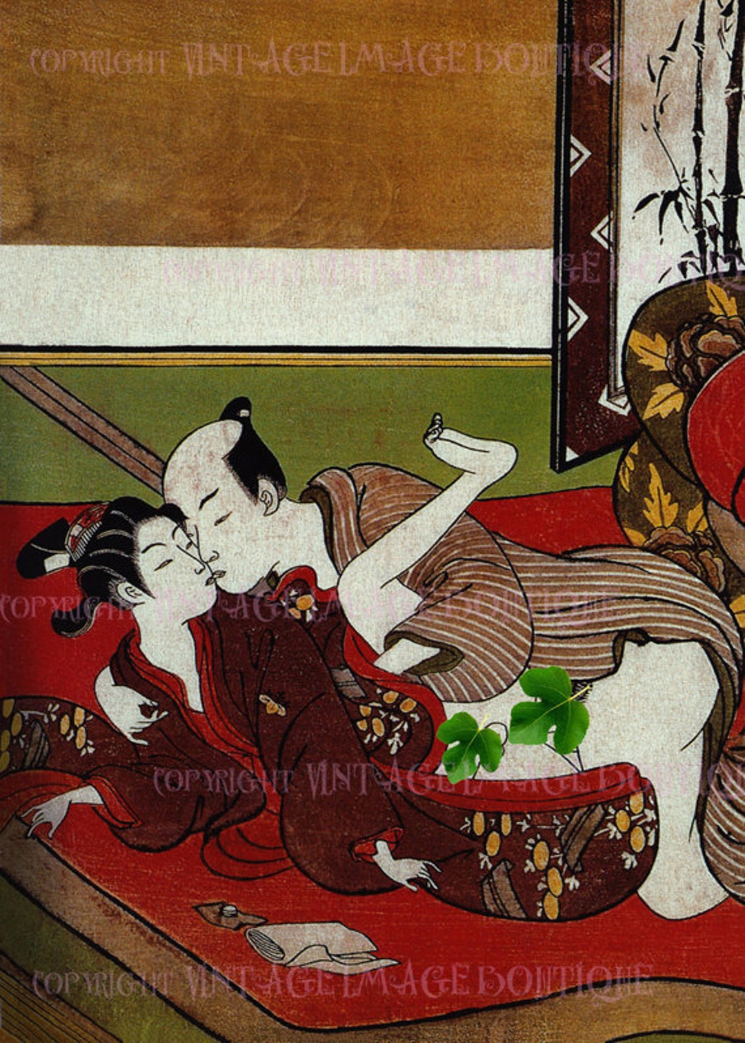 Antique 18th Century Japanese Shunga Erotic Homo Erotic Gay - Etsy Israel