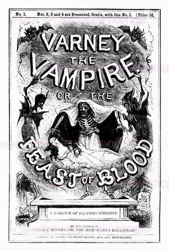 Victorian Penny Dreadful Cover Illustration for Gothic Horror Etsy