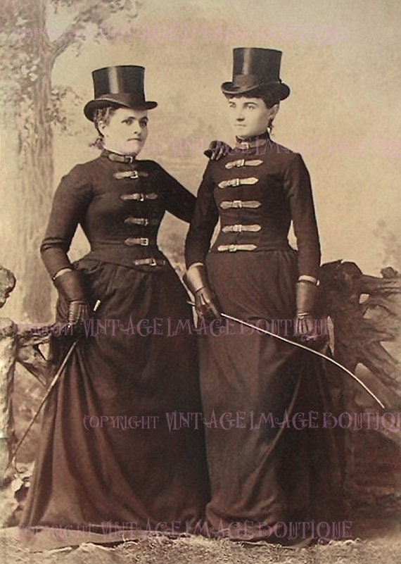 Lovely Antique Victorian Lesbian Couple Wedding Civil Partnership Wedding  5x7 Greeting Card