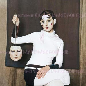 Handgekleurd surrealistisch zelfportret uit de jaren 1930 van de iconische gender-queer kunstenaar Claude Cahun 5 x 7 wenskaart