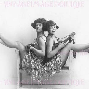 Lindos cartões de felicitações de casais de lésbicas tocando ukuleles dos anos 1920, casamento em união estável, 5x7