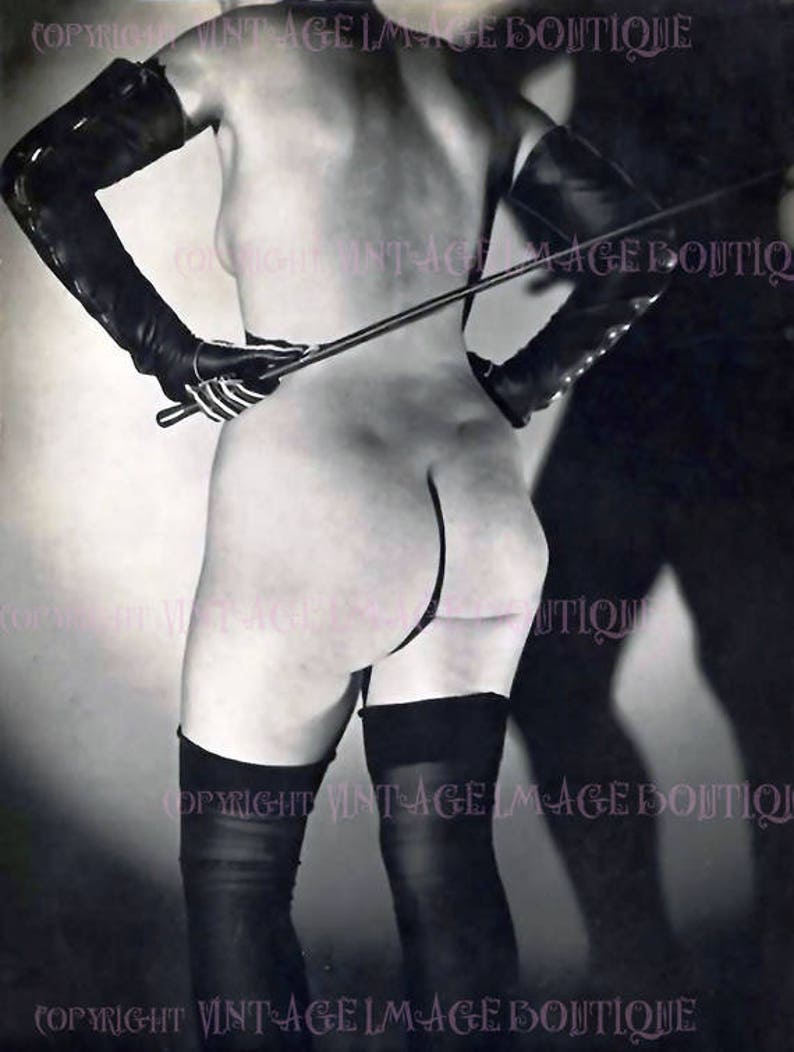 Vintage 1920's Dominatrix Kinky Erotic Spanking Bondage BDSM 5x7 Greeting Card image 1