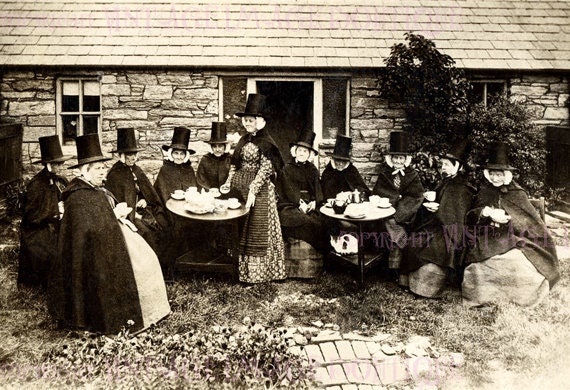 Historic Photo Print Witches Having Tea