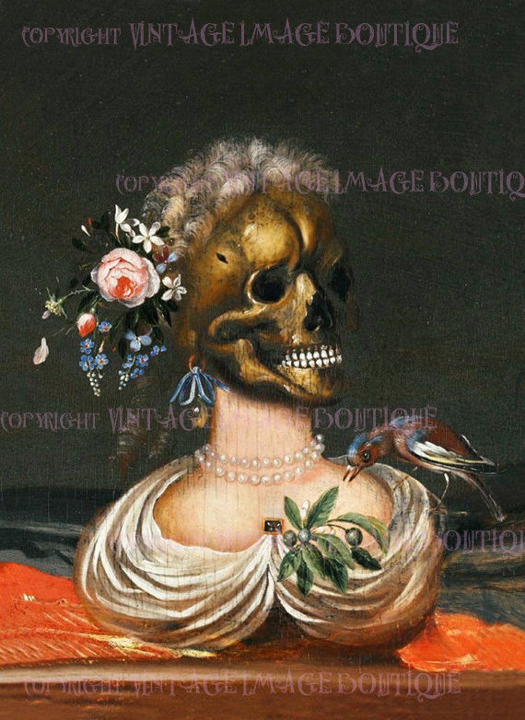 Beautiful Antique 17th Century Dutch Vanitas Memento Mori Bust of