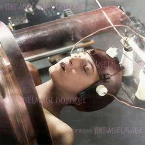 Photo de film muet allemand de 1927 représentant la création de Maria de Metropolis fantasmagorique 5 x 7 pouces Carte de vœux