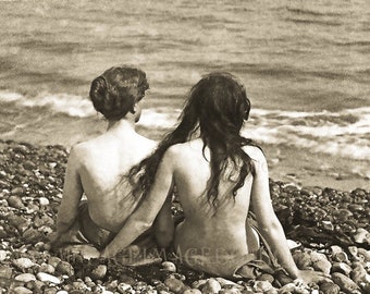 Lovely Antique Edwardian Lesbian Couple Wedding Civil Partnership Wedding 5x7 Greeting Card