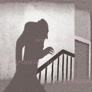 1922 Evocative German Expressionist Silent Film Still Of Nosferatu Phantasmagorical  5x7 Greeting Card