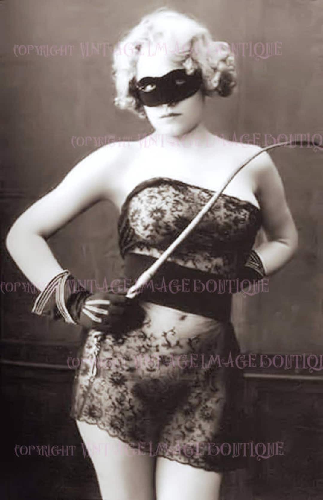 Vintage 1920's Masked Dominatrix Kinky Erotic Spanking - Etsy Denmark