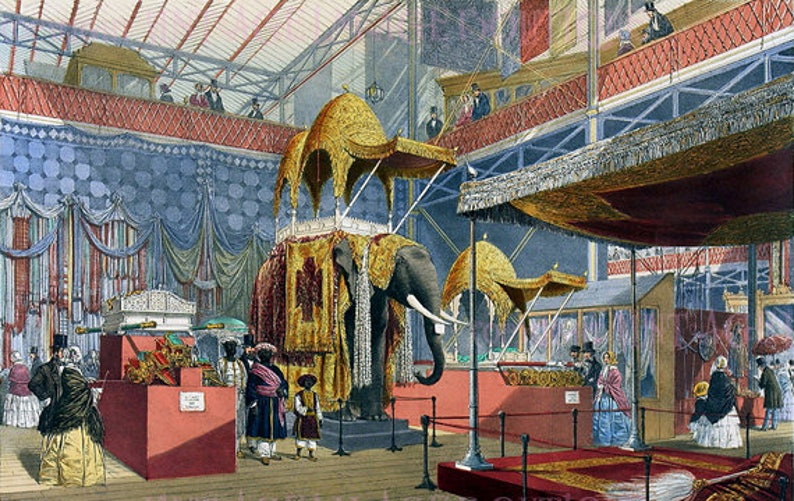 Lovely Antique Victorian Illustration of the Indian Pavilion at Crystal ...