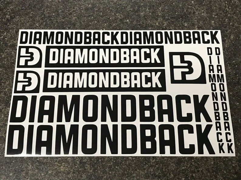 diamondback bike frame decals