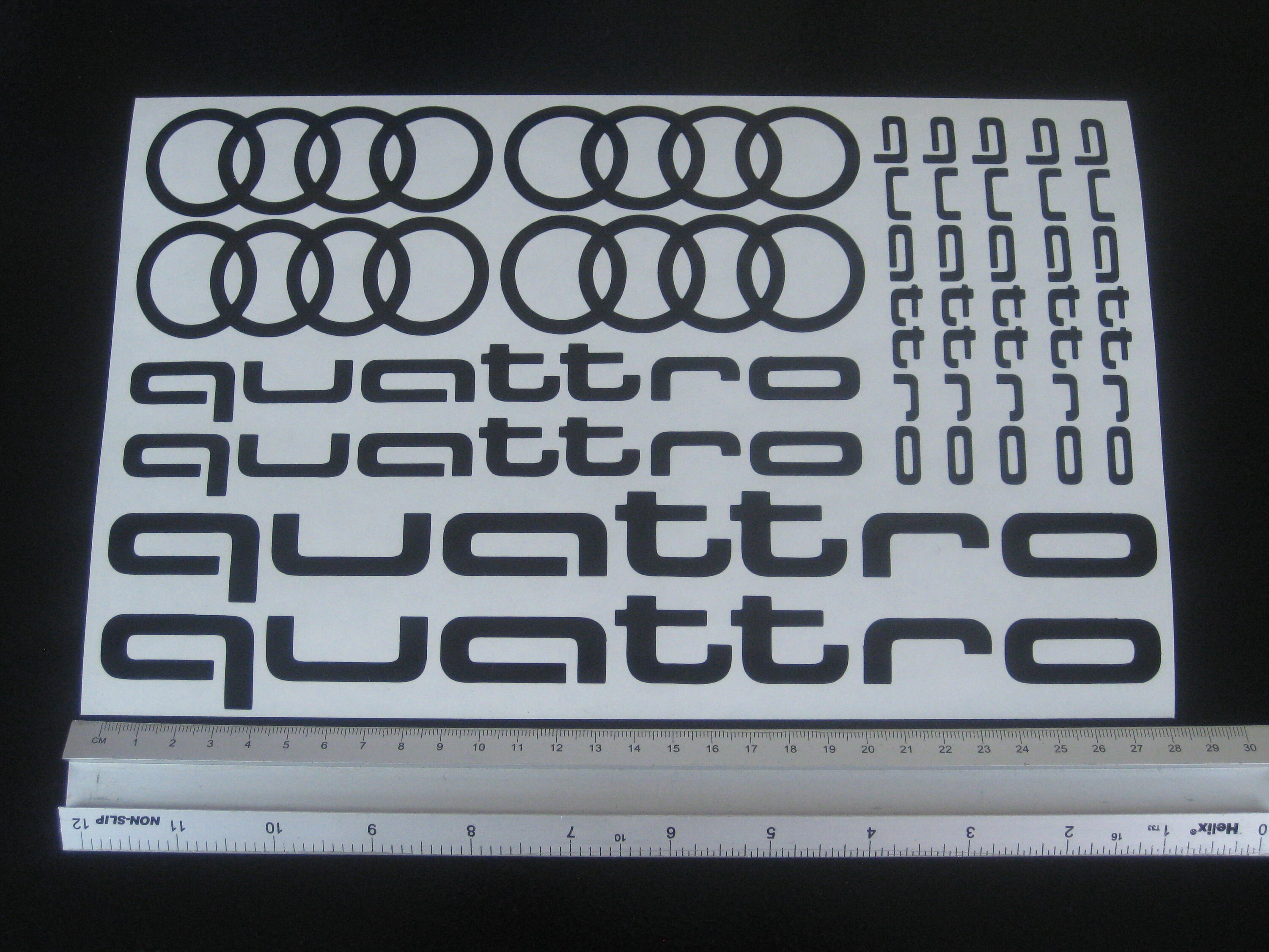 13 AUDI QUATTRO RINGS Logo Car Stickers Decals Graphics S3 S4 Etsy