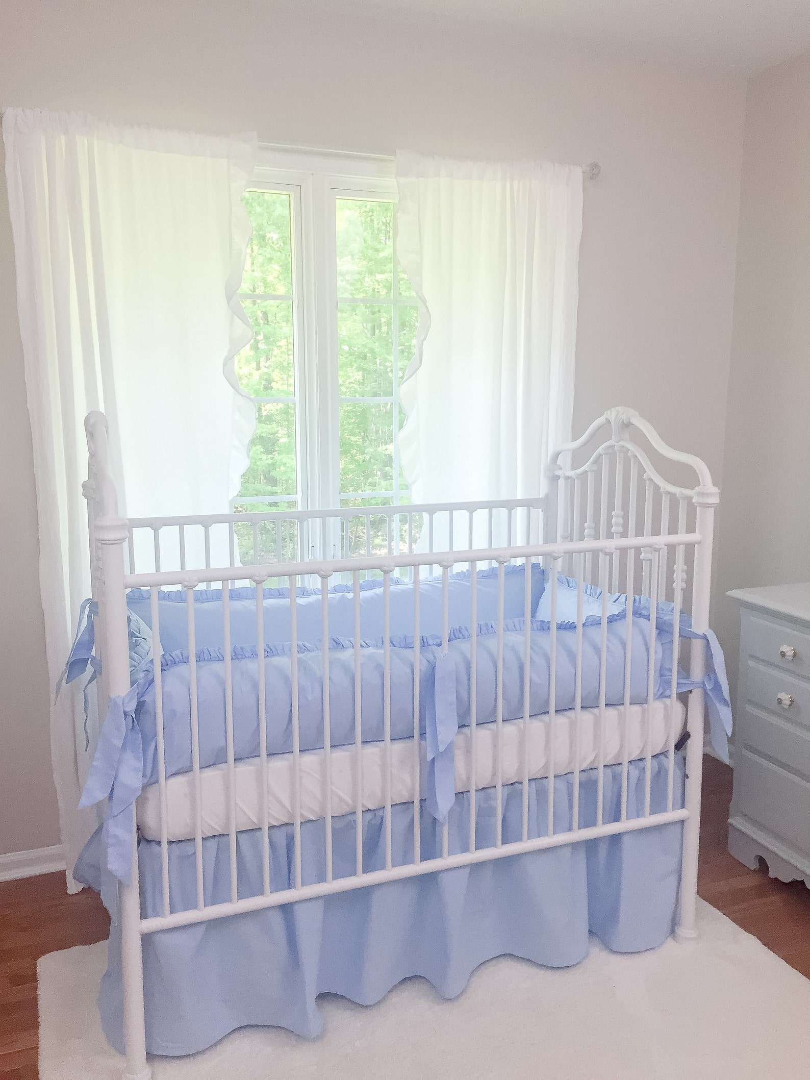 Crib Bedding Blue Blue Baby Bedding Set Farmhouse Style Etsy