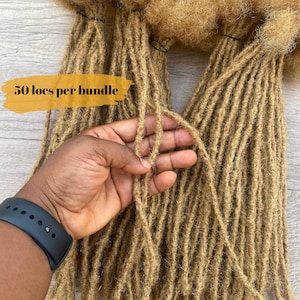 Textured Intalocs. Small (0.4-0.5)cm. | Color #27 | 50 locs per bundle. 100% human hair. Interlocked Locs
