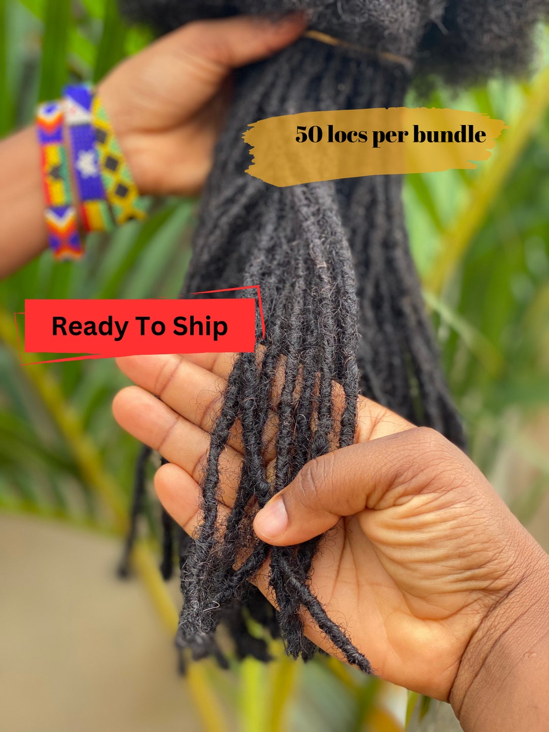 Ready to Ship. Textured Intalocs. Small (0.4-0.5)cm. 50 Locs per Bundle ...