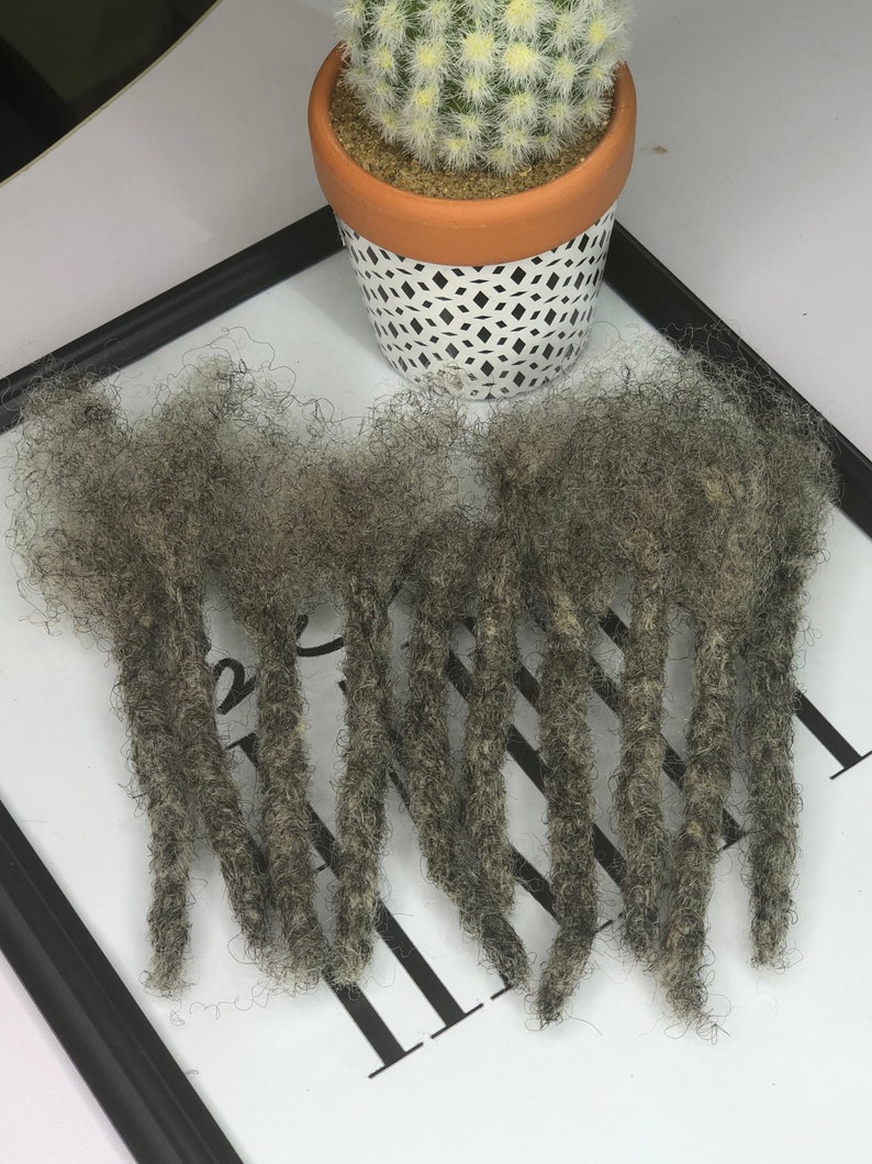 100 Human Hair Salt and Pepper Dreadlocks. Afro Kinky Human Etsy