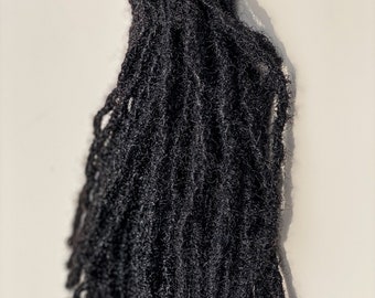 Small Textured Intalocs. 0.4-0.5cm 10 locs per bundle 100% human hair. Interlocked Locs