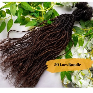 Extra Small Human Loc extensions 50 locs per bundle in 1b and Medium Brown Ombre