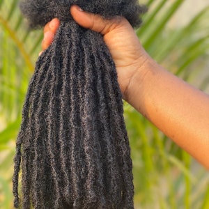 Textured Intalocs. 120 Locs + 10 free locs (0.4-0.5)cm. 100% human hair. Interlocked Locs