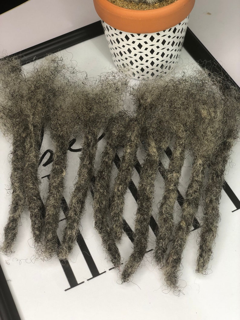 100 Human Hair Salt and Pepper Dreadlocks. Afro Kinky Human Etsy